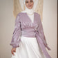 Lavendar Satin Soiree Blouse