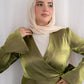 Kiwi Metallic Organza Wrap Blouse