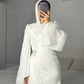 Off-white Draped Soiree Dress