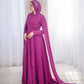 Magenta Chiffon Soiree Dress