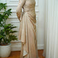 Gold Draped Soiree Dress