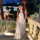 Silver Cup Soirèe Dress with Neck Wrap