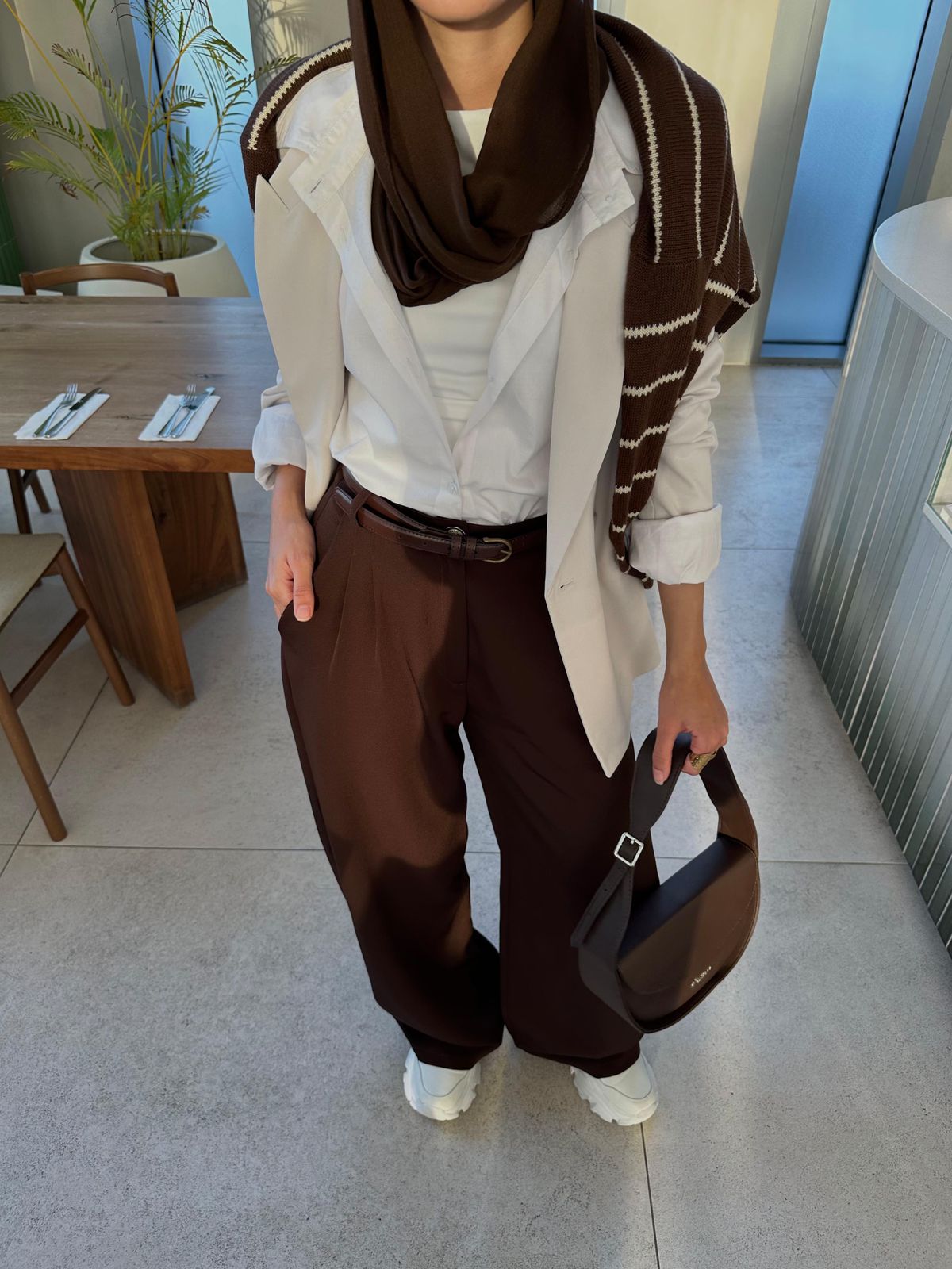 Brown Suit Pants