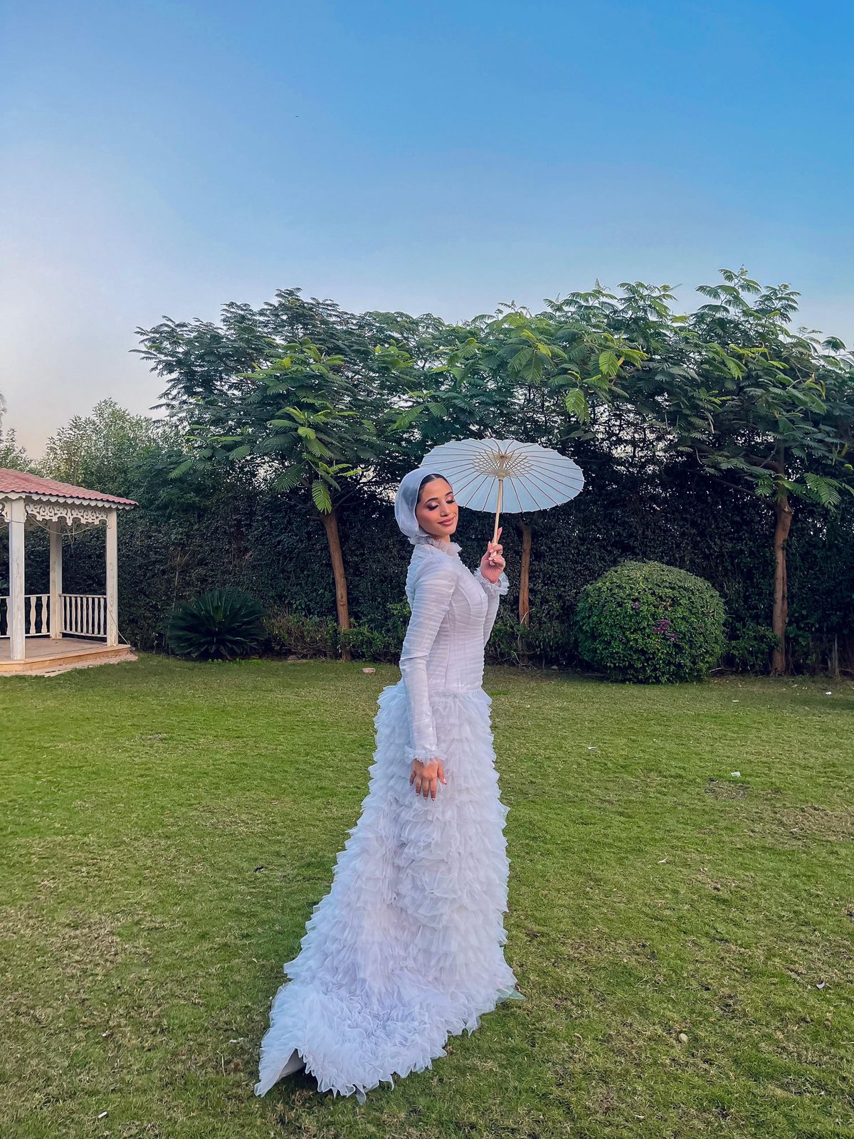 Silver Feather Mermaid Soiree Dress