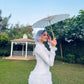 Silver Feather Mermaid Soiree Dress