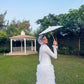 Silver Feather Mermaid Soiree Dress