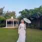 Silver Feather Mermaid Soiree Dress