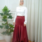 Burgandy Satin Skirt