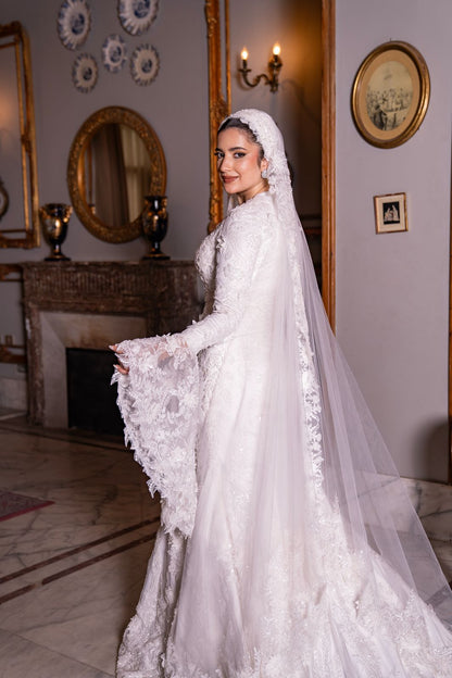Embroidered Mermaid Wedding Dress