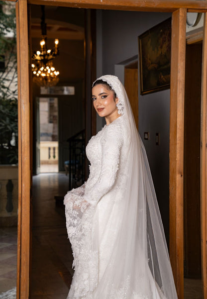 Embroidered Mermaid Wedding Dress