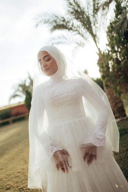 Vintage Lace Layered Wedding Dress