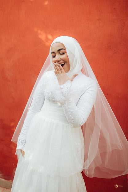 Vintage Lace Layered Wedding Dress