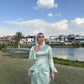 Mint Satin Soiree Dress