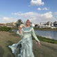 Mint Satin Soiree Dress