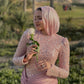 Rose Satin Soiree Dress