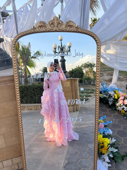 Organza Rose  Satin Soiree  Dress