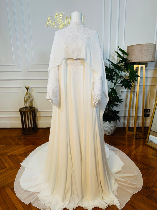 Off-white Bridal Chiffon Dress