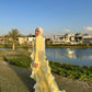 Yellow Satin Soiree Dress