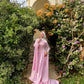 Baby Pink Satin Soiree Dress