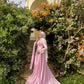 Baby Pink Satin Soiree Dress