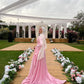 Baby Pink Satin Soiree Dress