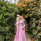 Baby Pink Satin Soiree Dress