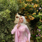 Baby Pink Satin Soiree Dress