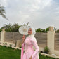 Baby Pink Satin Soiree Dress