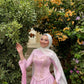 Baby Pink Satin Soiree Dress