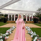 Baby Pink Satin Soiree Dress