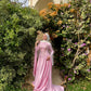 Baby Pink Satin Soiree Dress
