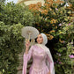 Baby Pink Satin Soiree Dress