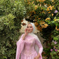 Baby Pink Satin Soiree Dress
