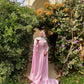 Baby Pink Satin Soiree Dress