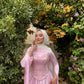 Baby Pink Satin Soiree Dress
