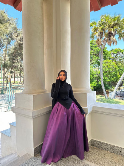 Purple Cloche Soiree Skirt