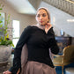 Black Classic Asymmetric Blouse
