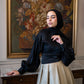 Black Collar Soiree Blouse