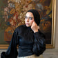 Black Collar Soiree Blouse