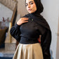 Black Collar Soiree Blouse