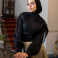 Black Collar Soiree Blouse