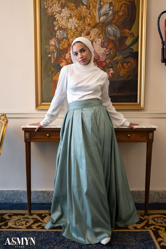 Mint Cloche Soiree Skirt