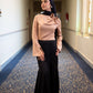 Black Satin Mermaid Soiree Skirt