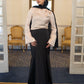 Black Satin Mermaid Soiree Skirt