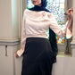 Black Satin Mermaid Soiree Skirt