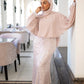 Rose Soiree 2-pieces Dress Set with Glitter Mermaid Skirt
