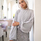 Silver Soiree 2-pieces Dress Set with Glitter Mermaid Skirt