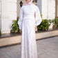 Off-white Soiree 2-pieces Dress Set with Embroidered Skirt