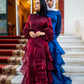 Organza Soiree Ruffle Dress