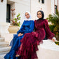 Organza Soiree Ruffle Dress